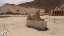 Esfinge en el Templo Funerario de la Reina Hatshepsut