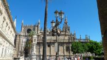 Sevilla - Catedral de Sevilla y vista de La Giralda