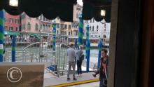 Almorzando bajo el Rialto - Vista gran canal