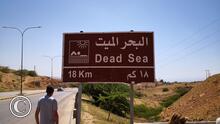 Llegando al Mar Muerto